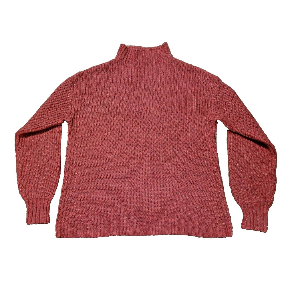 LOFT‎ Outlet Sweater Womens Size Small Pink Knit  Silver Weave